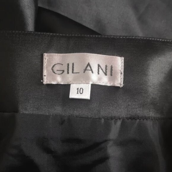 Gilani Lined Black Satin Skirt - Picture 2 of 4